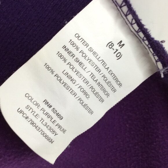 Free Tech Jacket Womens Size Medium 8/10 Purple Hooded Full Zip Fleece Lined - Picture 11 of 11